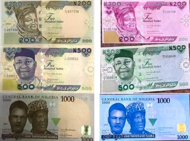 Naira old and new notes